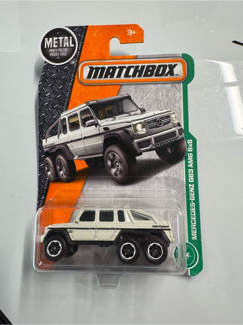 Matchbox Mercedes G63 AMG 6x6 Toy Truck - White and Black